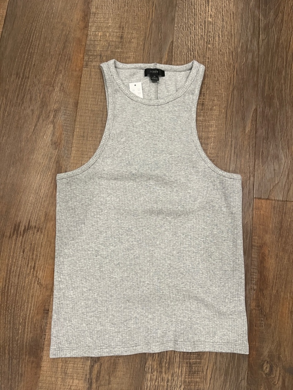 J.Crew Light Gray Ribbed Tank Medium NWT